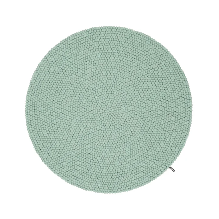 myfelt - Fine Filzkugelteppich, Ø 90 cm, türkis