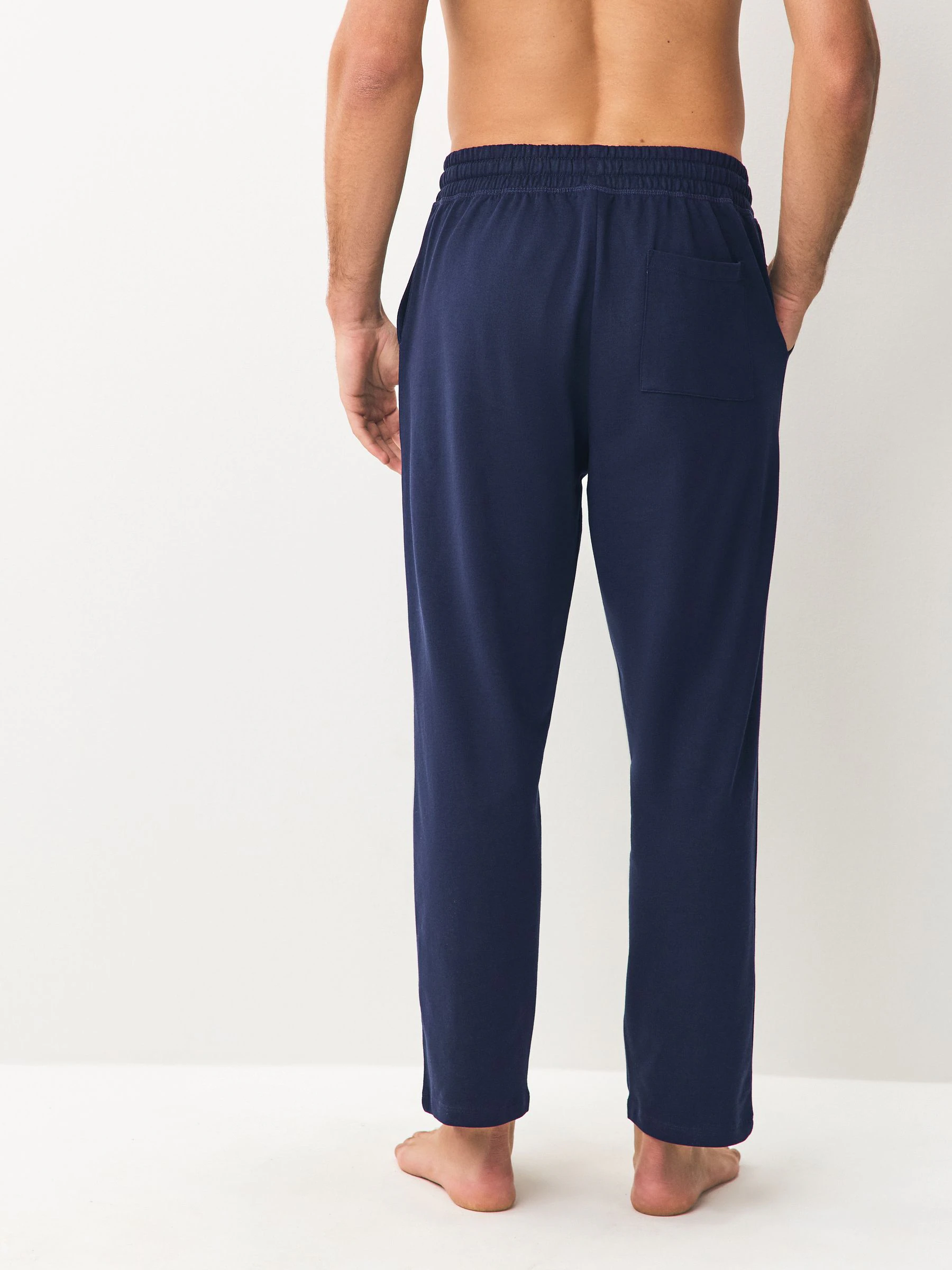 Zwart/marineblauw - Open zoom - Lichtgewicht 100% katoenen joggingbroeken verpakking van 2