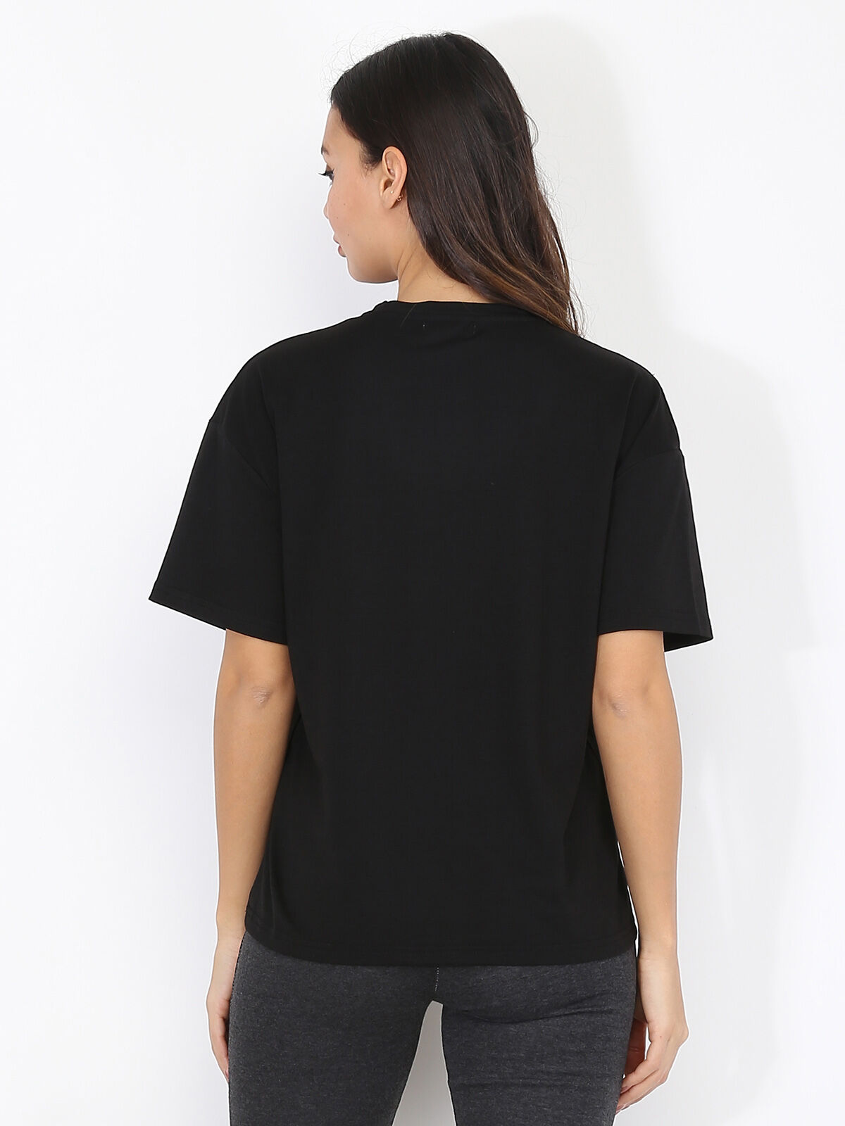 T-shirt en coton- Noir