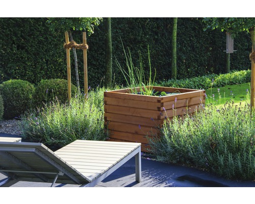 Verhoogde vijver, minivijver, verhoogd bed dobar Alea 250 l 78 x 78 x 60 cm bruin