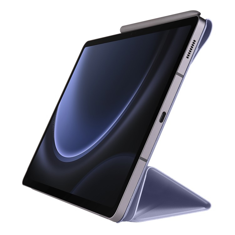 Samsung Galaxy Tab S10 Lite / S10 FE / Tab S9 FE / Tab S9 Smart Cover Leder Tasche Schutzhülle Magnetcover Origami Flip Case - Lila
