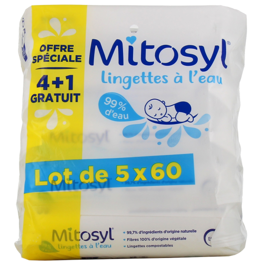Lingettes Mitosyl à l'eau - Nettoyage bébé