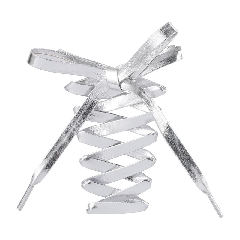 XIXI STUDIO - Metallic imitatieleren schoenveters