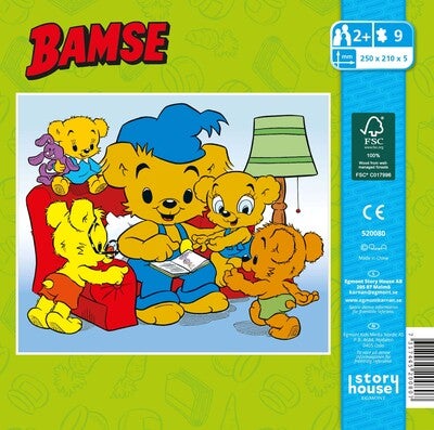 Bamse Puslespill Lesing 9 Brikker