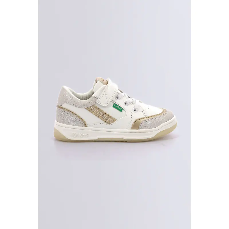 Kouic Blanc argent or BASKETS BASSES Synthétique Fille