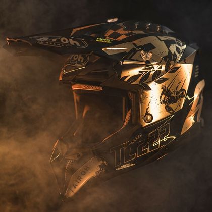 Casque cross Airoh AVIATOR 3 - TC 222 THE LEGEND 2023 - Noir / Jaune