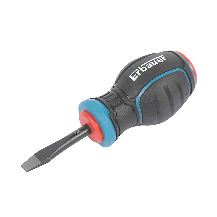 Tournevis plat court SL5.5 x 38 mm Erbauer
