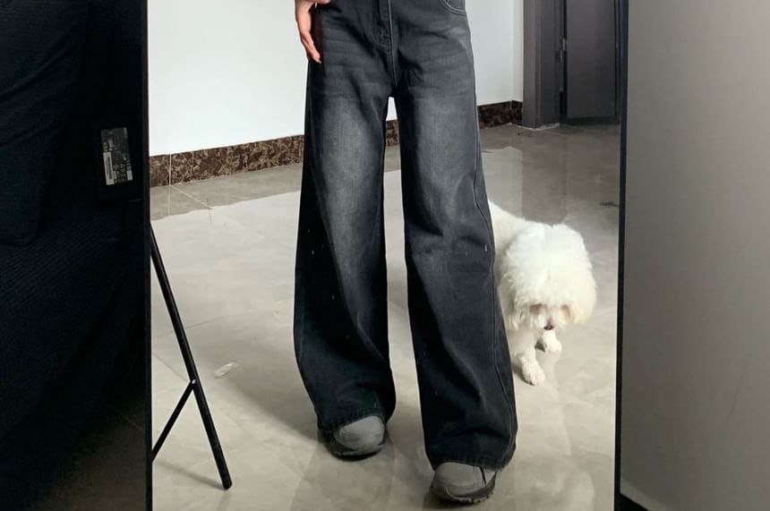 Jerolenea - Lage taille rechte pijpen losse jeans