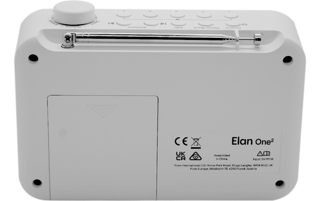 Pure Digitalradio (DAB+) »Elan One2 Weiss« (Bluetooth Digitalradio (DAB+) | FM-Tuner 1,5 W)