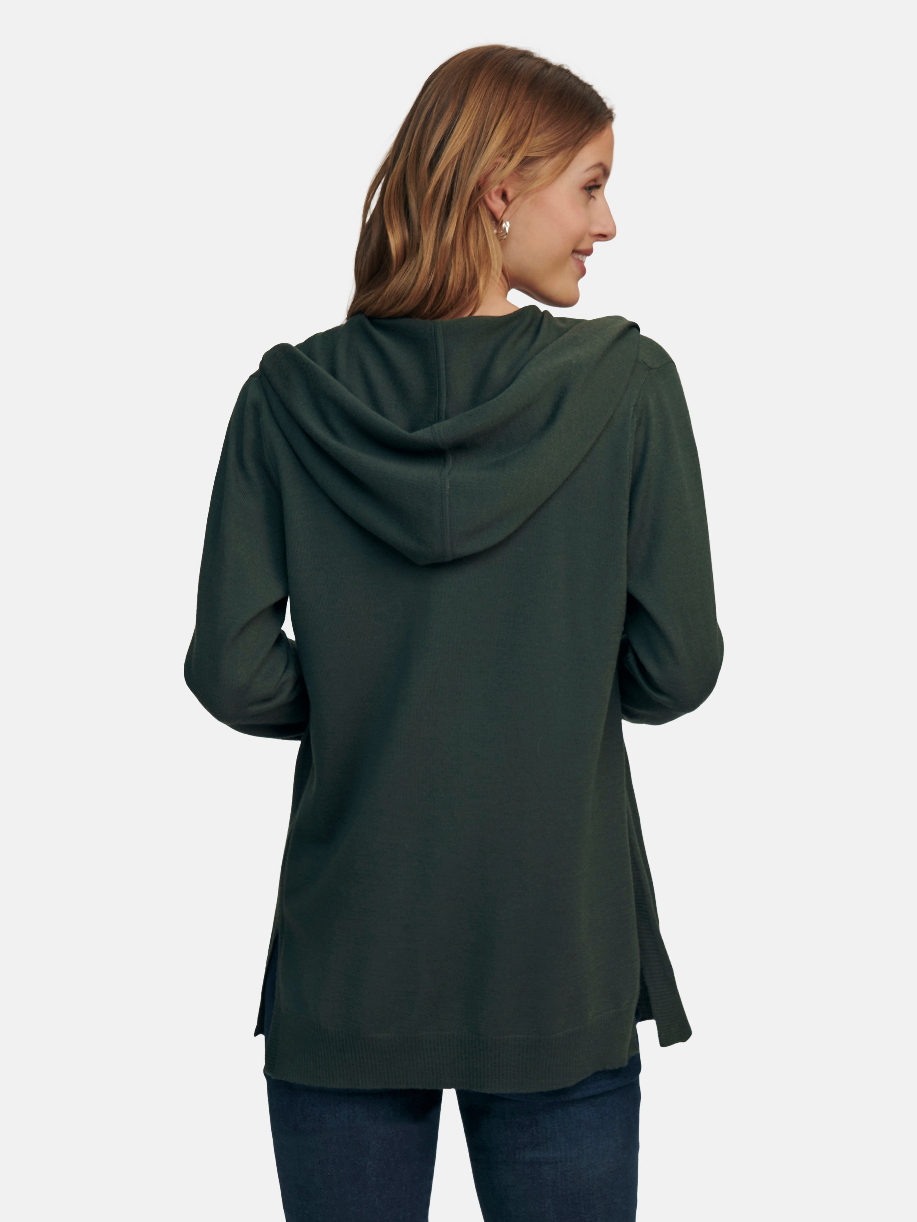 Strickjacke mit Kapuze