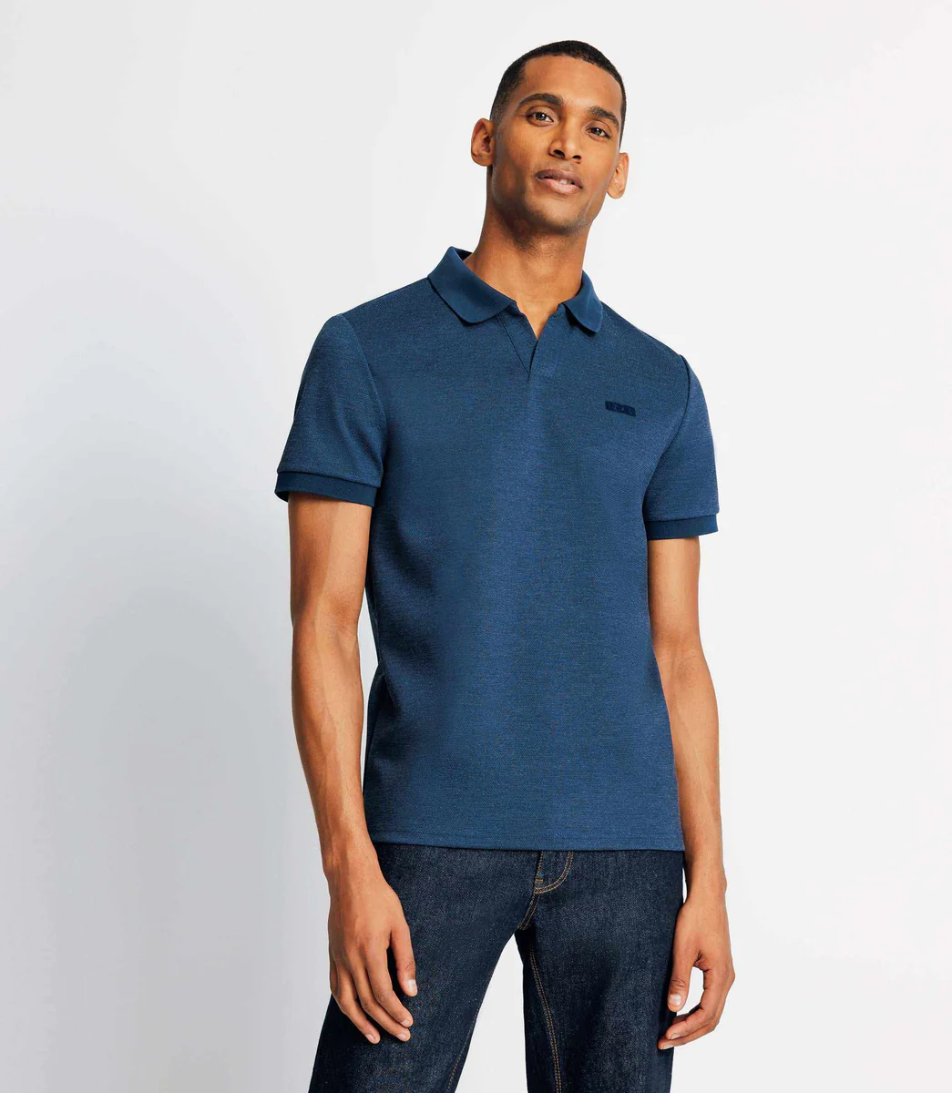 Polo avec flocage marine