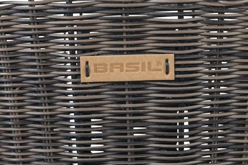 Basil Bremen Rattan Look KF - Fietsmand - Voorop - Donkerbruin