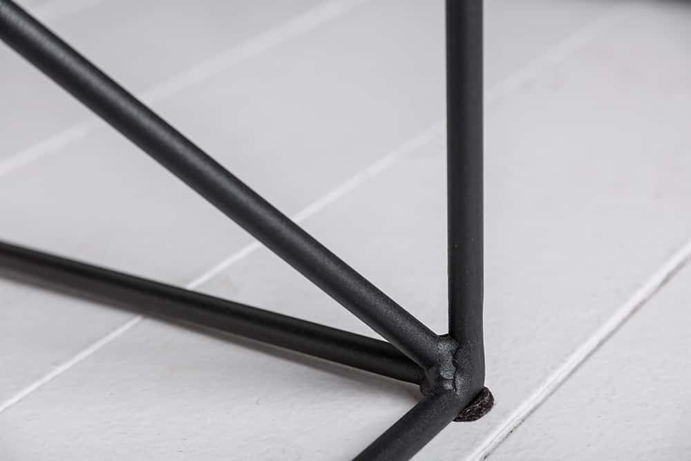 Massivholz Couchtisch ARCHITECTURE 110cm Eiche geölt schwarzes Metallgestell mit Ablage