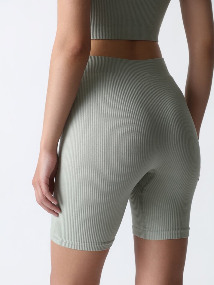 Legging de ciclismo sem costura - Cáqui