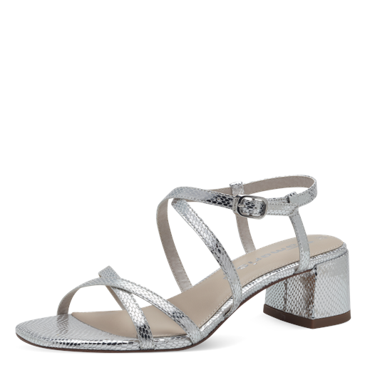 Tamaris Højhælede Sandaler, Silver Struct., 38