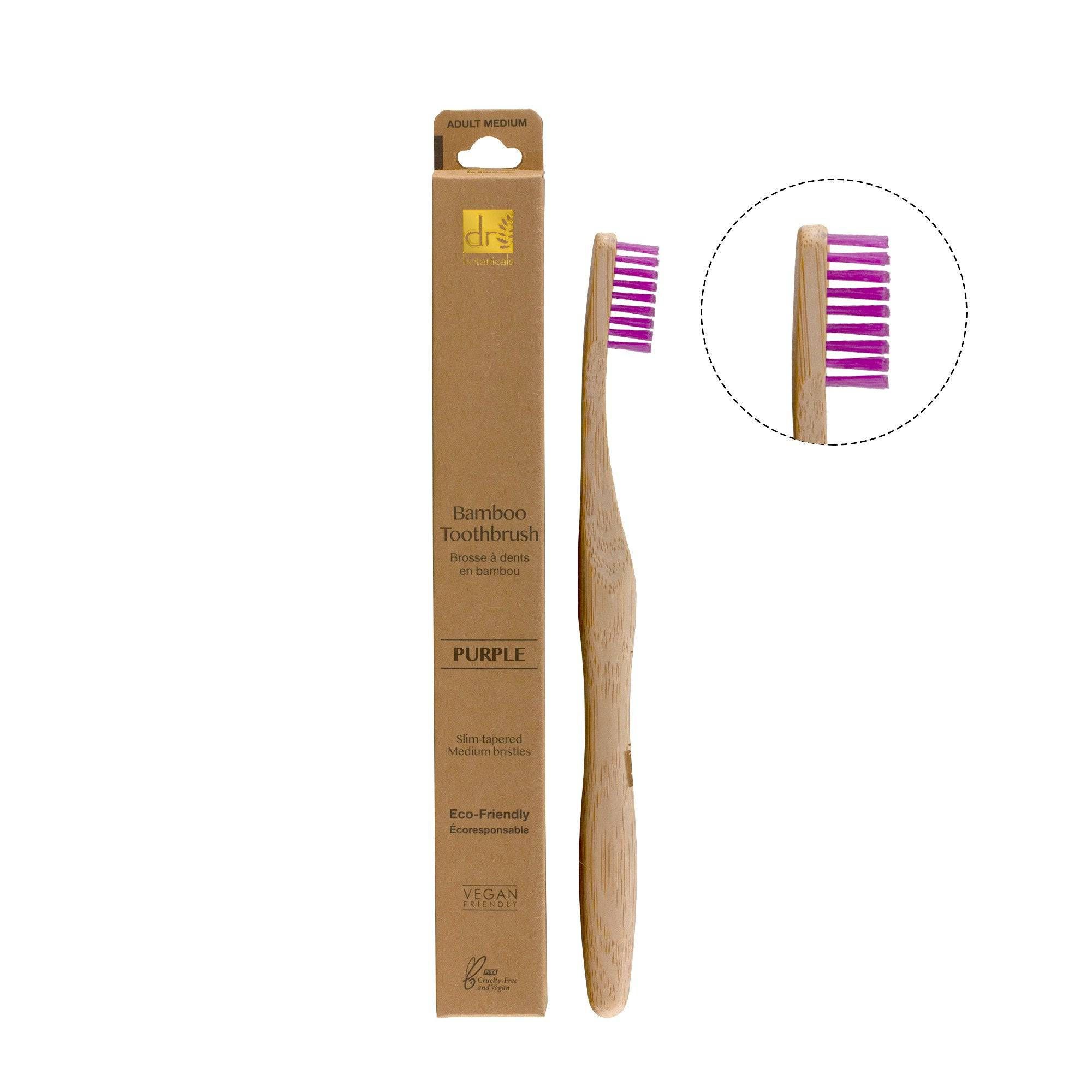 Dr Botanicals Bamboo Toothbrush Purple