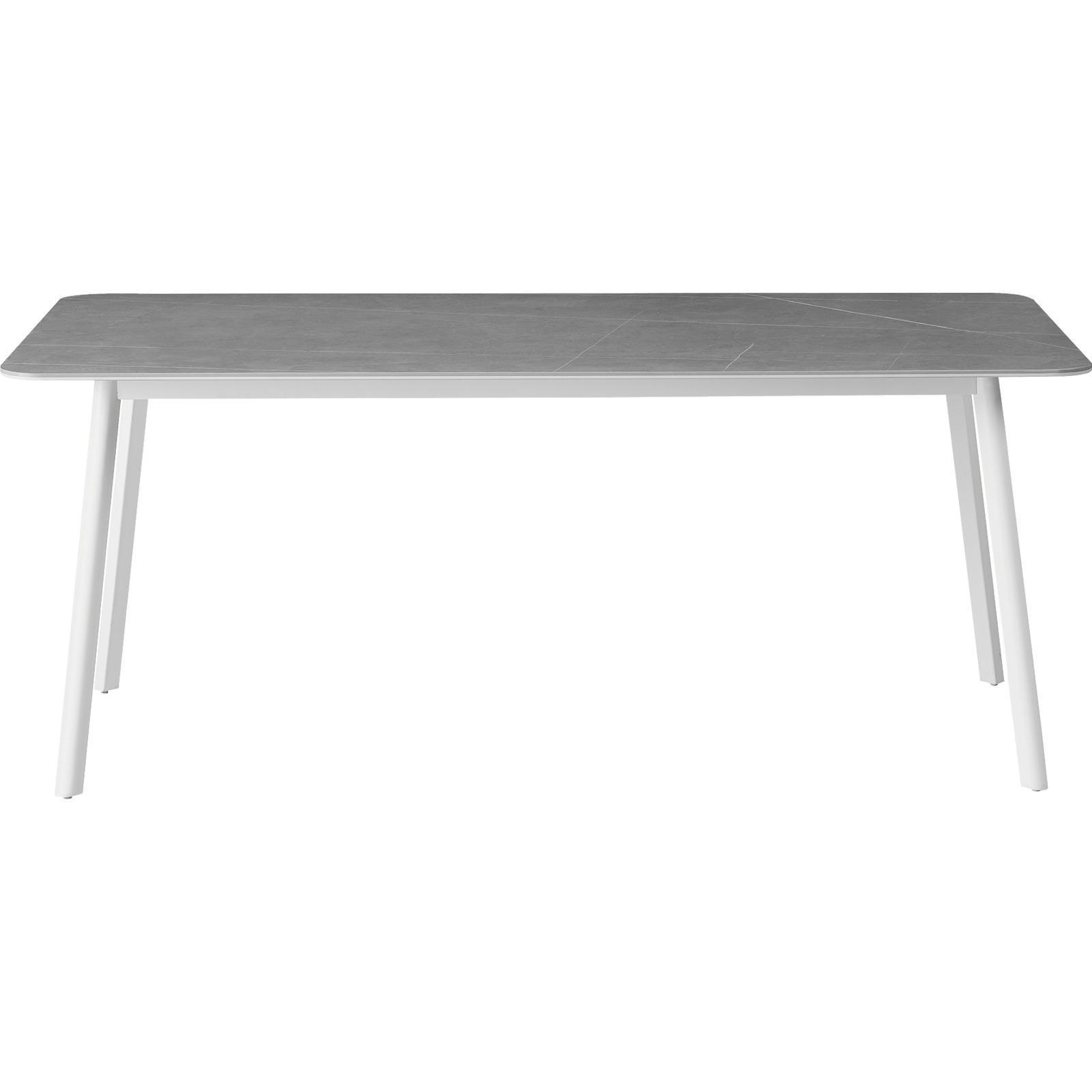 Tisch Keri Keramik weiss/grau, 180 x 76 x 90 cm
