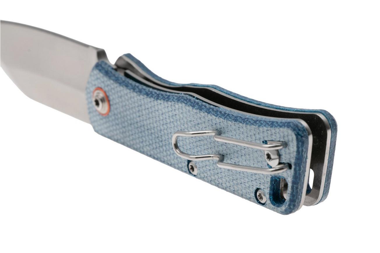Black Fox Teeny BF-785 Satin D2, Blue Micarta, zakmes