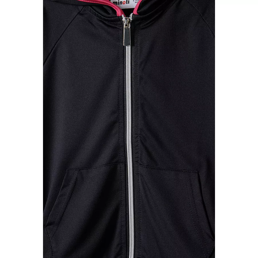 MINOTI Hoodie mit Zipper SchwarzRosa