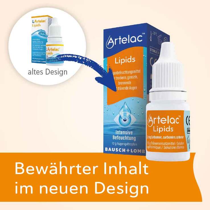 Artelac® Lipids Augengeltropfen für stark tränende Augen, 1X10 g