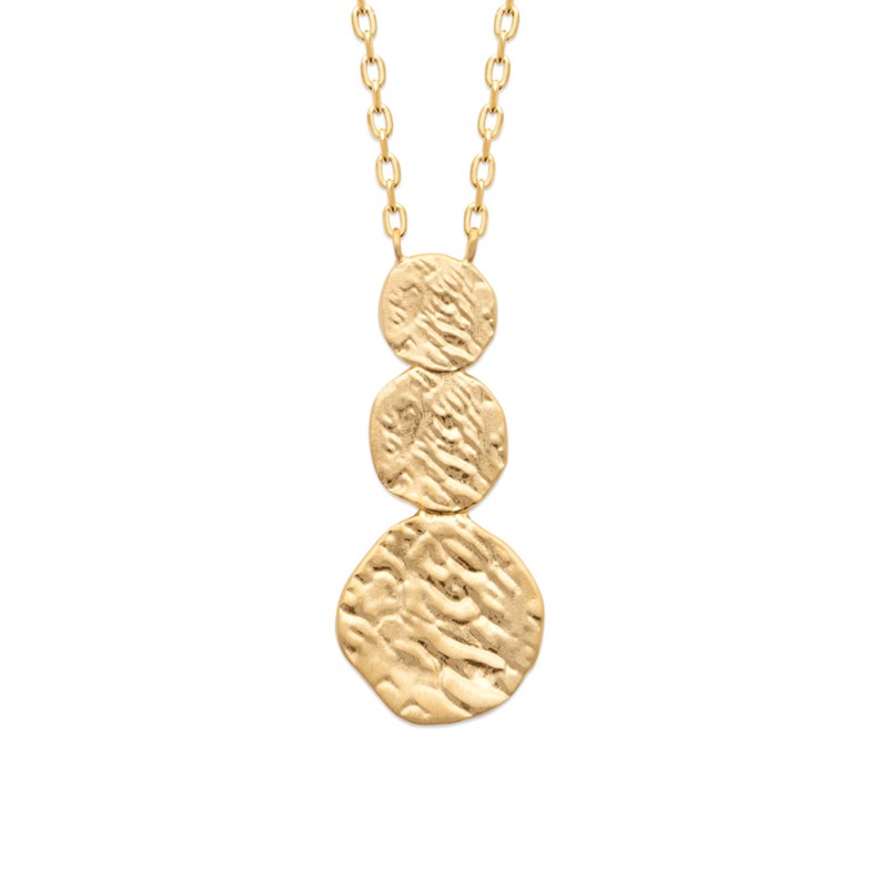Collier martelé plaqué or jaune JADE - Bijoux Privés Discovery