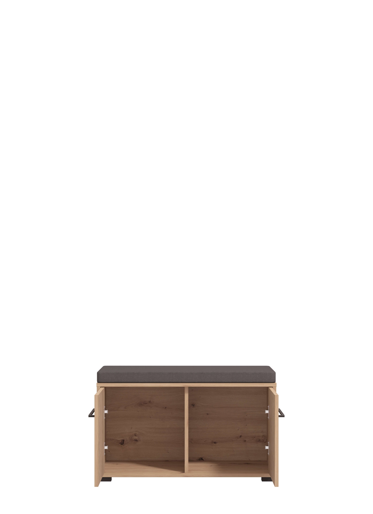 INOSIGN Schuhbank »Landes, Schuhschrank, Schuhregal, Schuhtruhe, Breite 80 cm« mit Sitzkissen und zwei geschlossenen Fächern, in Artisan Eiche