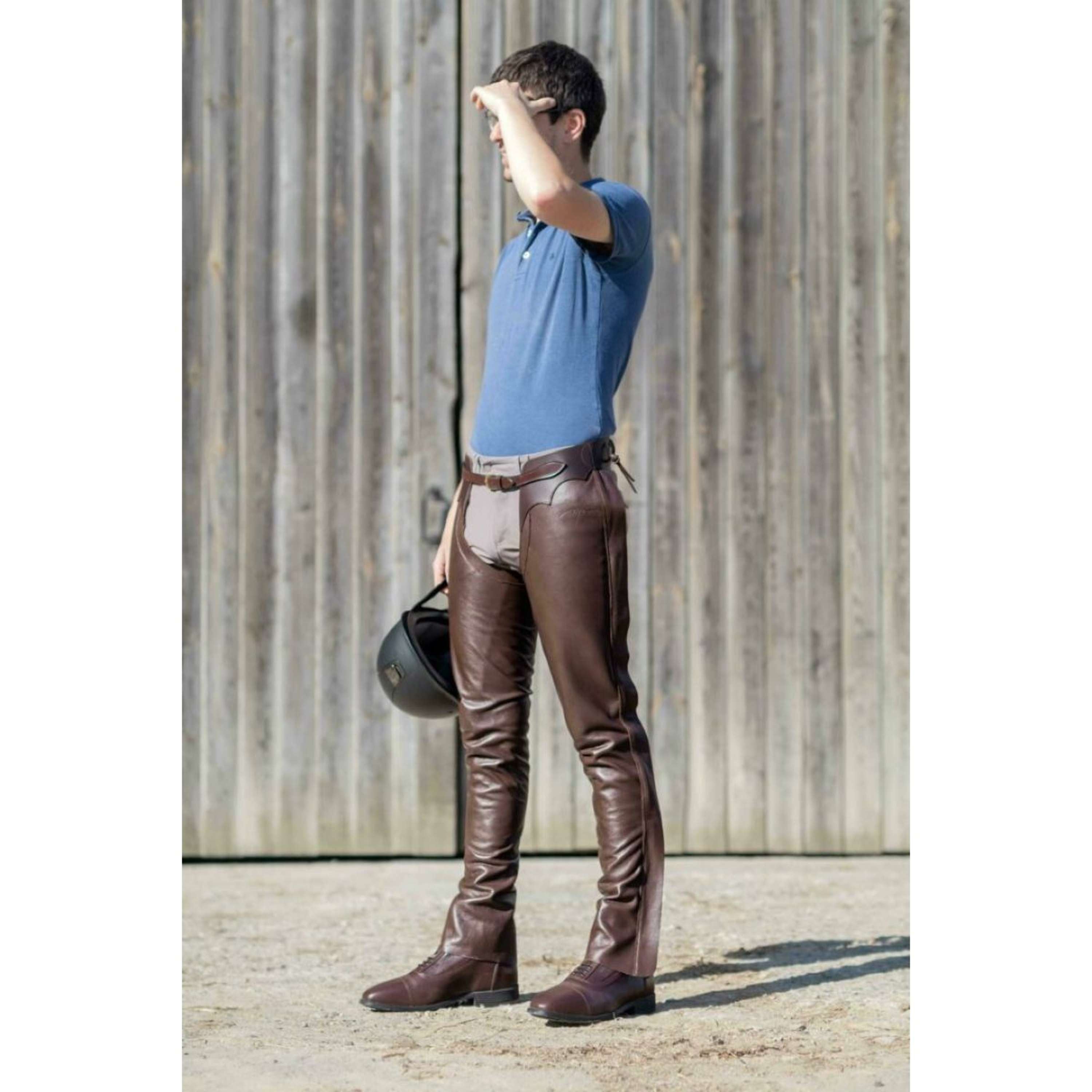 Dyon Lange Chaps Leer Standard Bruin