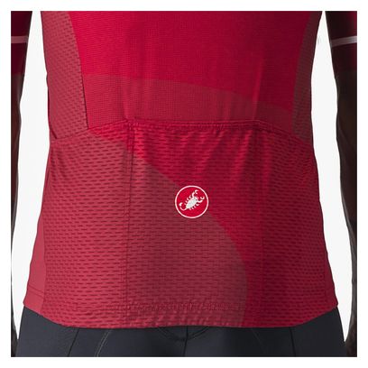 Maillot Manches Courtes Castelli Orizzonte Rouge