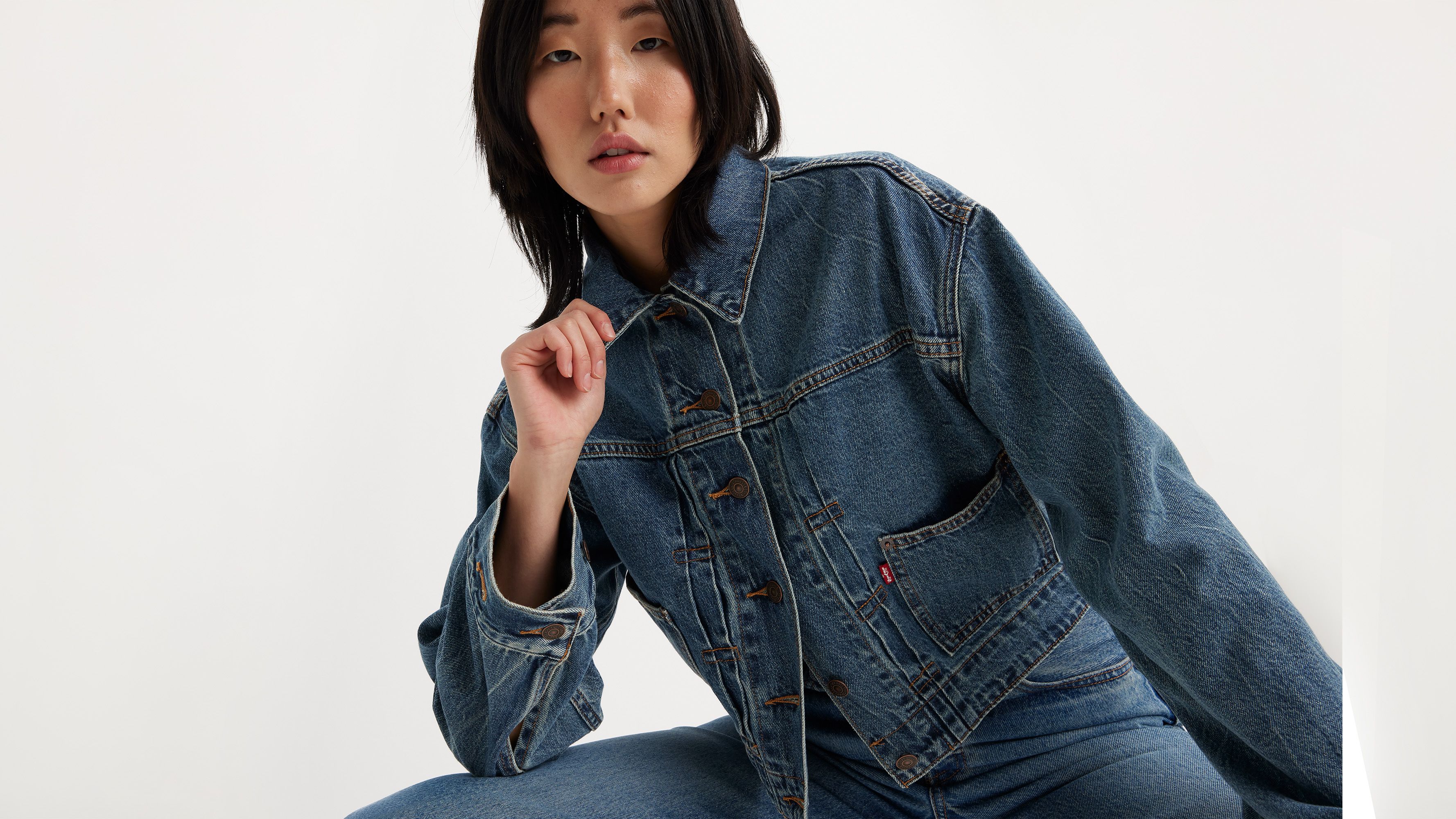 Veste Trucker ’90 Tailored - Missed My Flight - Bleu