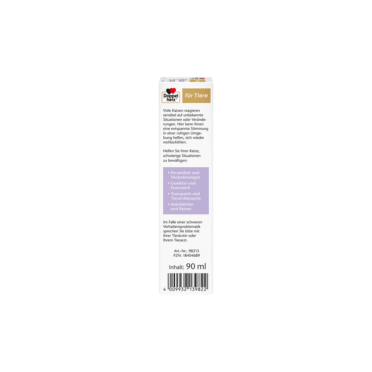 Doppelherz für Tiere Relaxspray für Katzen 90 ml
