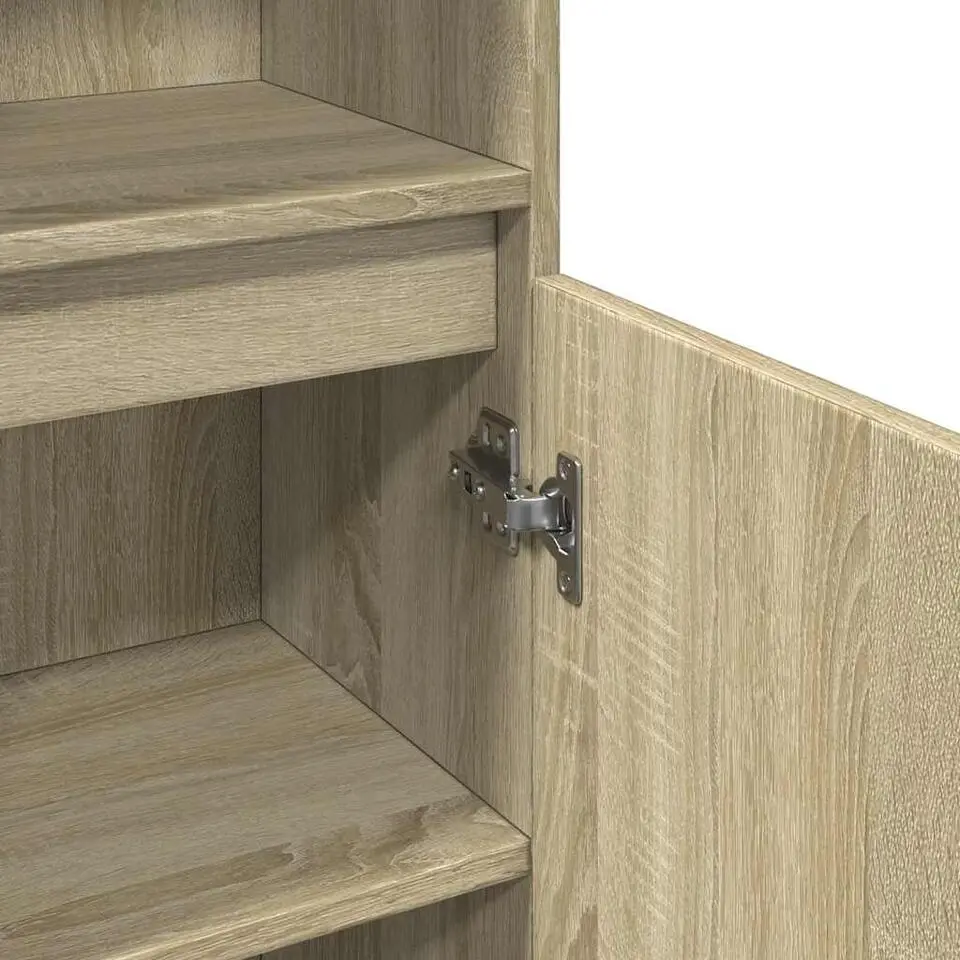 vidaXL - Kolomkast met 2 deuren 2 vakken - Sonoma eiken - Hout - 30x30x190 cm