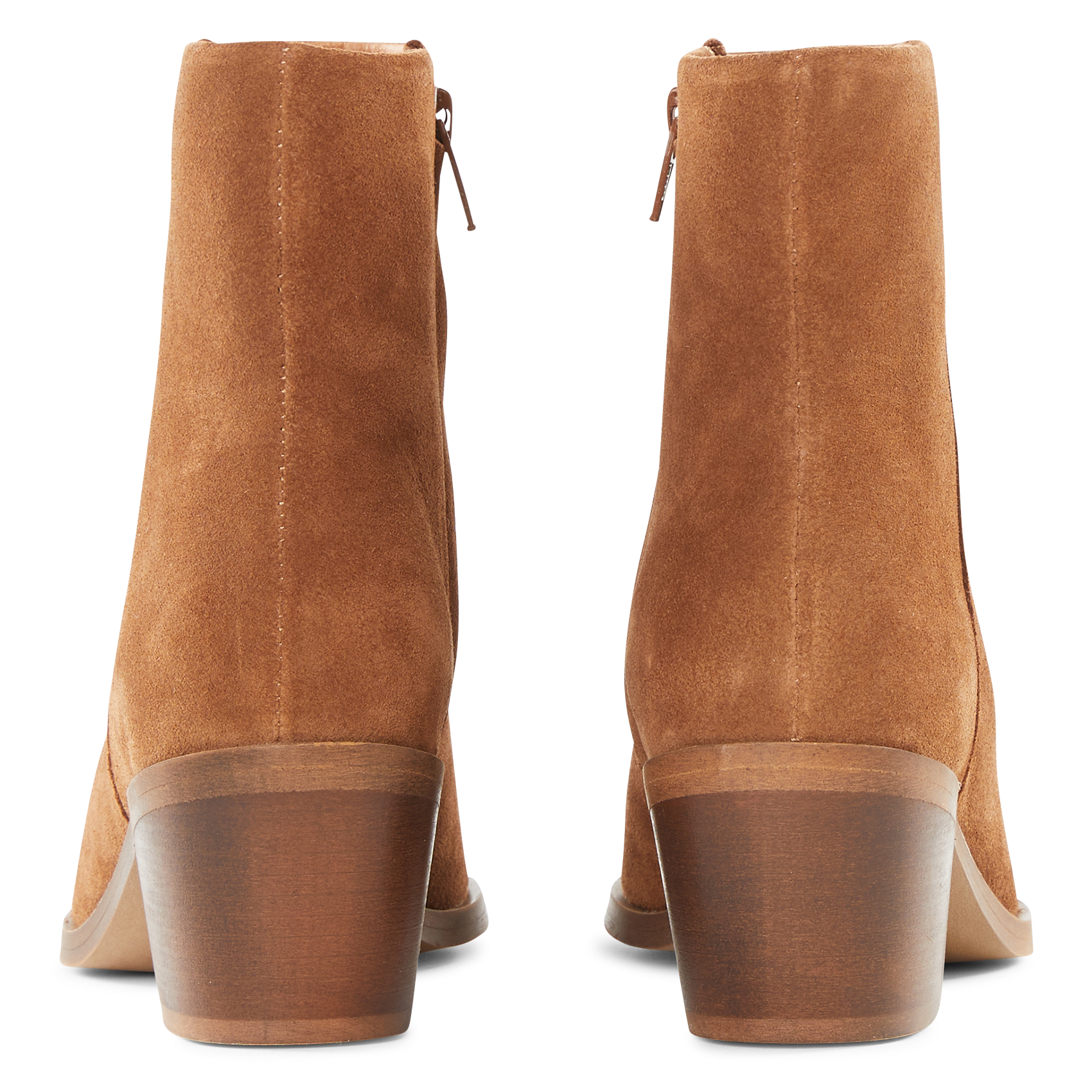 Bottines en cuir velours | Marron
