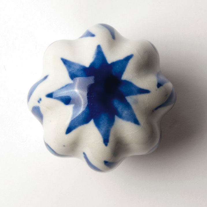 Türknauf 'Blume', blau/weiß, Ø 5,5 cm günstig bestellen