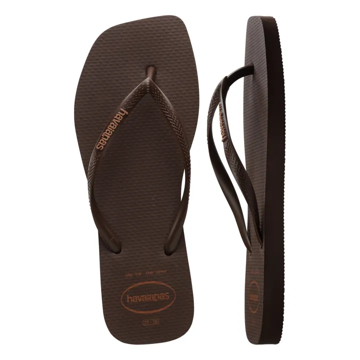 Havaianas Tongs Square Logo Pop Up | Marron