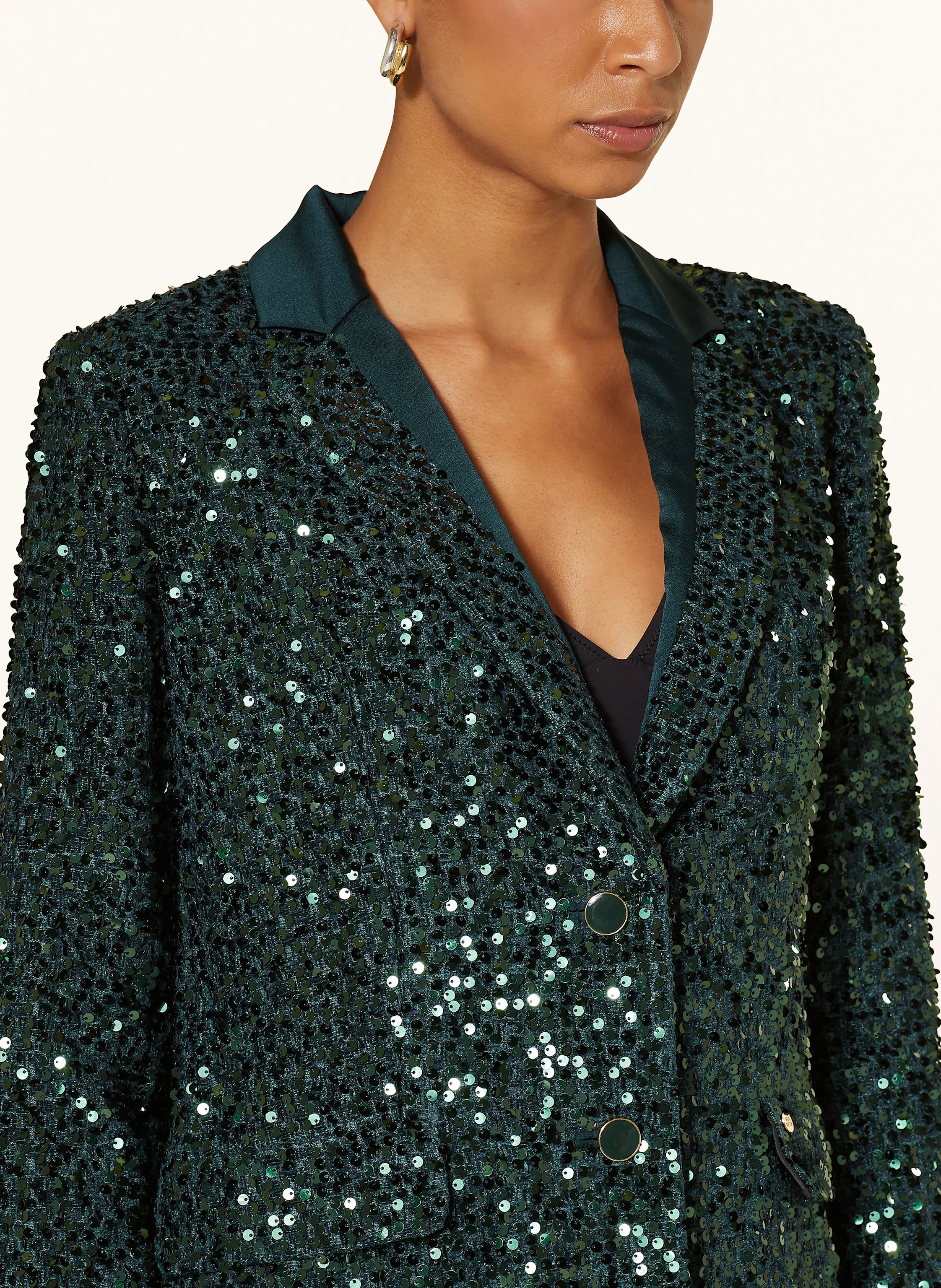 MOS MOSH Bouclé-Blazer MMCARYS mit Pailletten