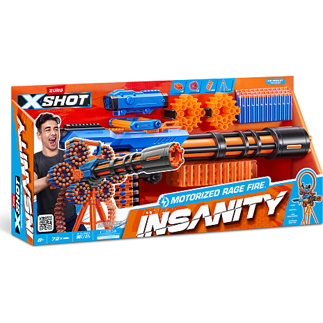 X-Shot Insanity motoriseret Rage Fire blaster med 72 pile