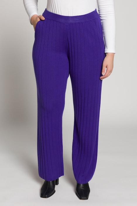 Strickhose, Rippstrick, weites Bein, Elastikbund