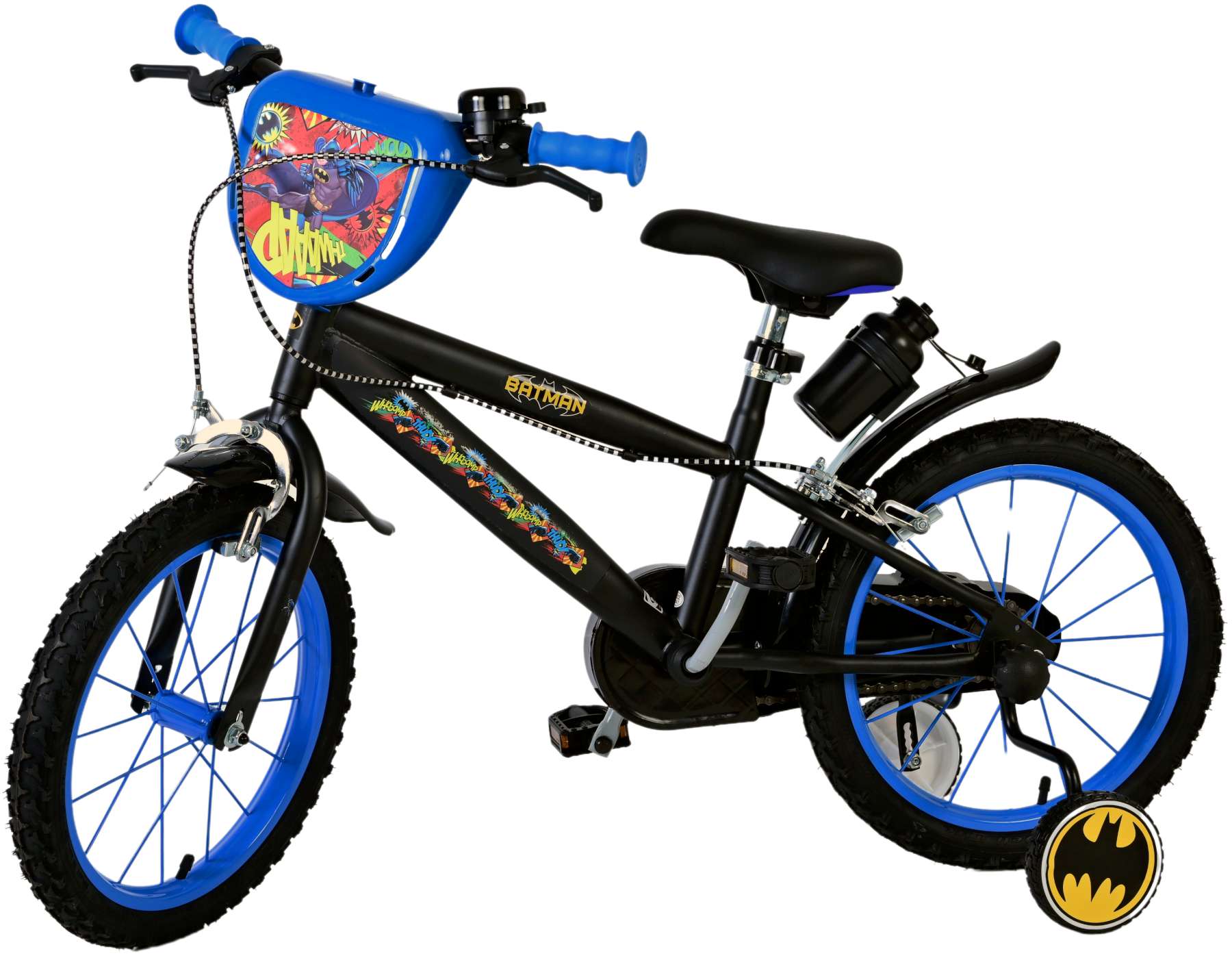 Kinderfahrrad Batman Fahrrad für Jungen 16 Zoll Kinderrad in Schwarz