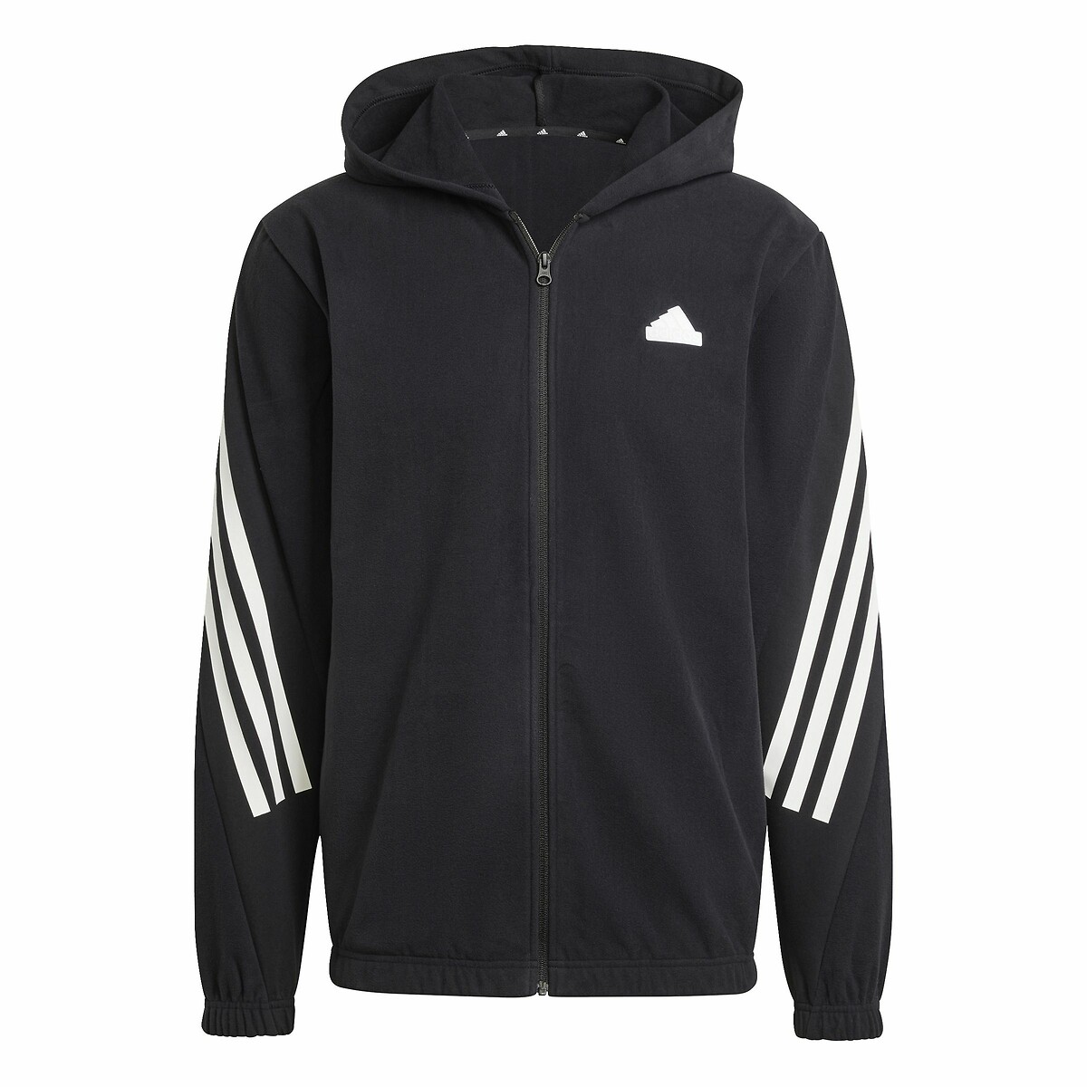 ADIDAS ROUPAS ESPORTIVAS<br>Moletom com zíper em fleece com 3 listras