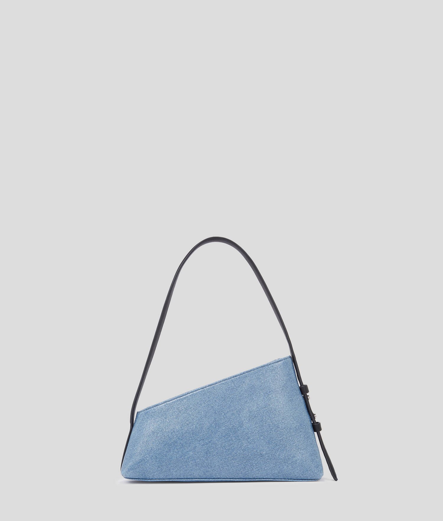 SAC PORTÉ ÉPAULE GÉOMÉTRIQUE ENDUIT - Bleu enduit