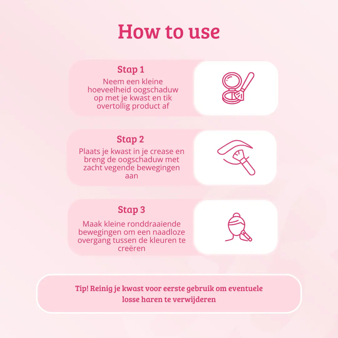 Pink & Rose Gold Tapered Blender Brush