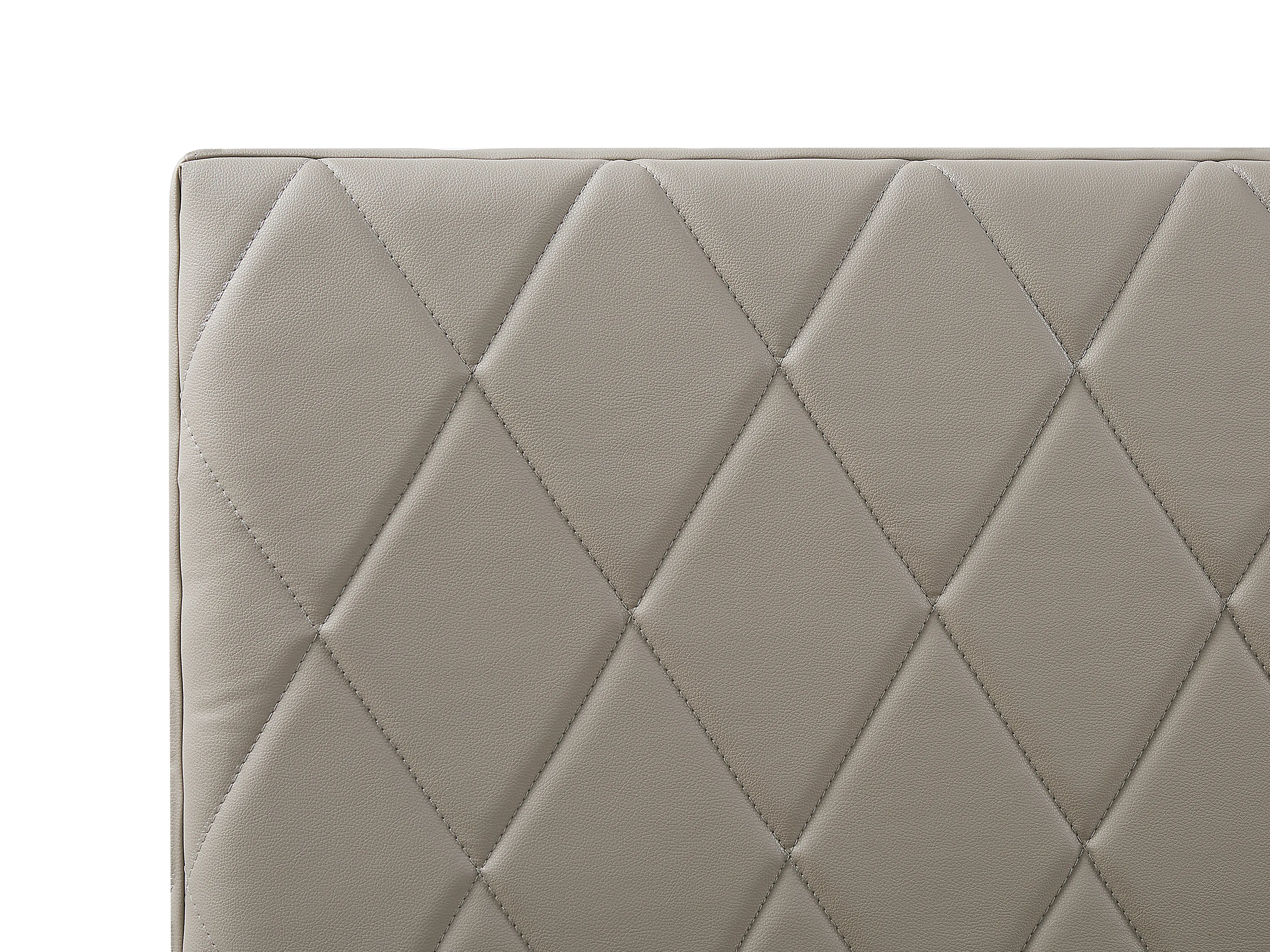 Bed met opbergruimte Kunstleer ROCHEFORT 180 x 200 cm Taupe