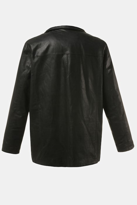 Lederjacke, Porc-Leder, Stehkragen, Webpelz Blende, Steppfutter