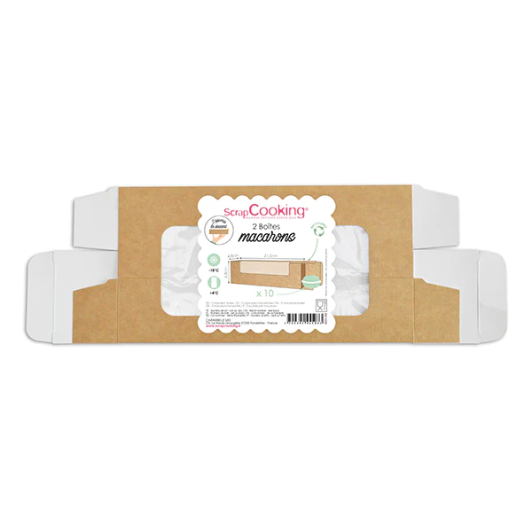 2 boîtes pour 10 macarons Scrapcooking