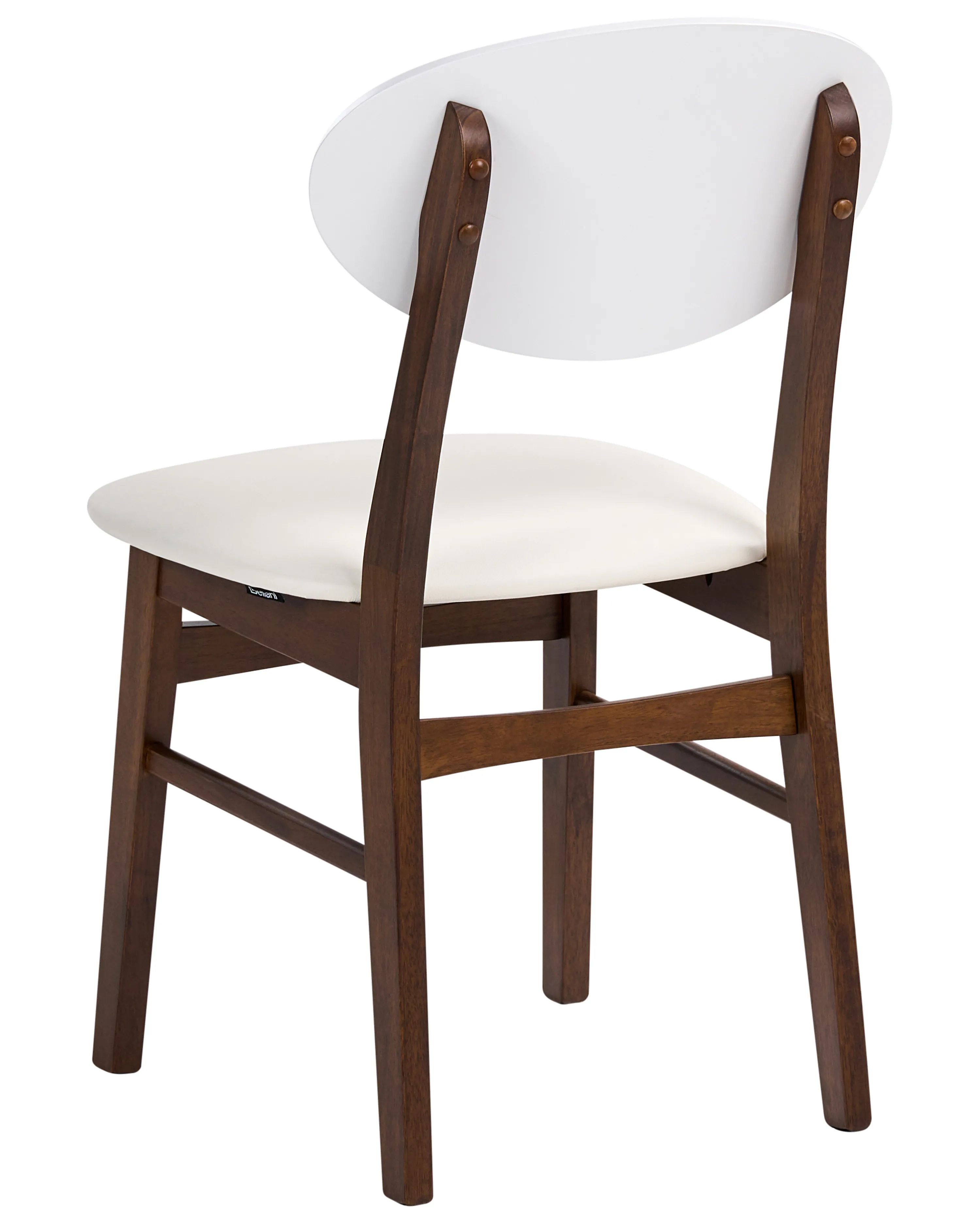 Set van 2 eetkamerstoelen AMERY Hout Gebroken wit/bruin