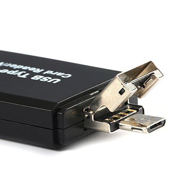 3i1 Memorycardlæser USB/MicroUSB/USB Type C