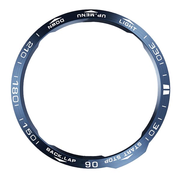 INF Blå ramme - Hvit skrift for Garmin Fenix 6x