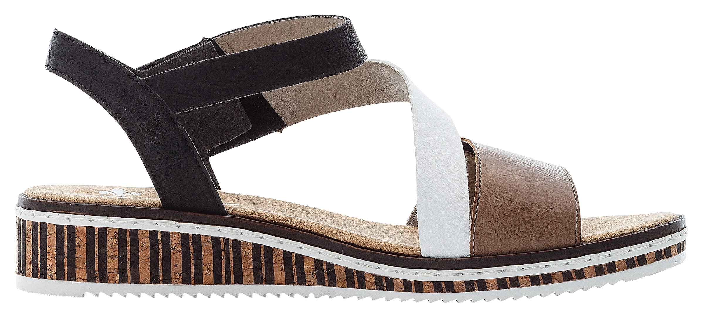 Rieker Riemchensandale  , Sommerschuh, Sandalette, Keilabsatz, im modernen Look