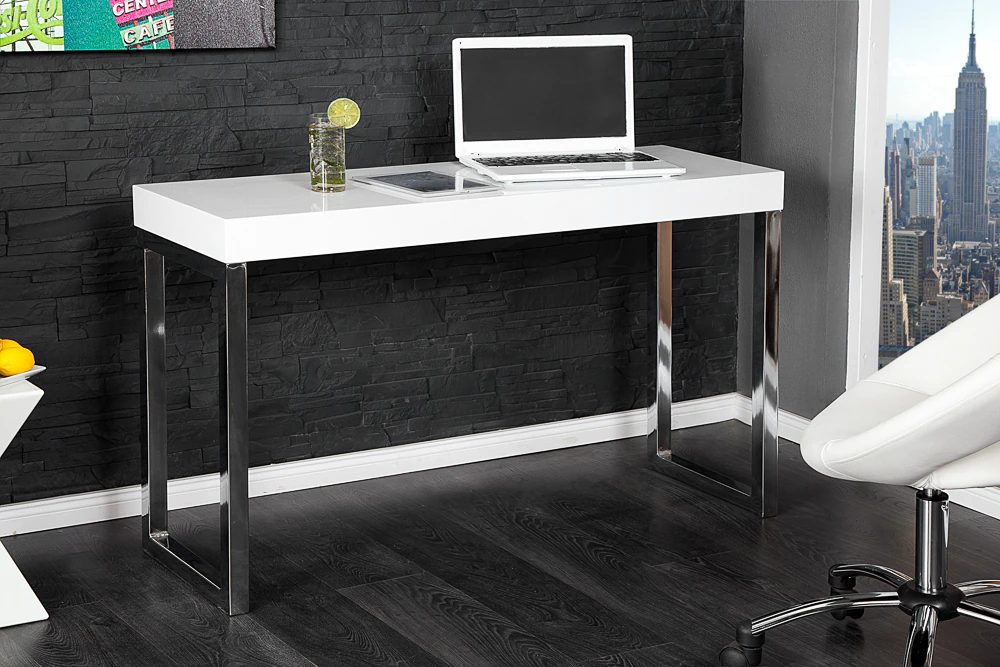 riess-ambiente Konsole WHITE DESK - 120cm weiß Hochglanz Bürotisch