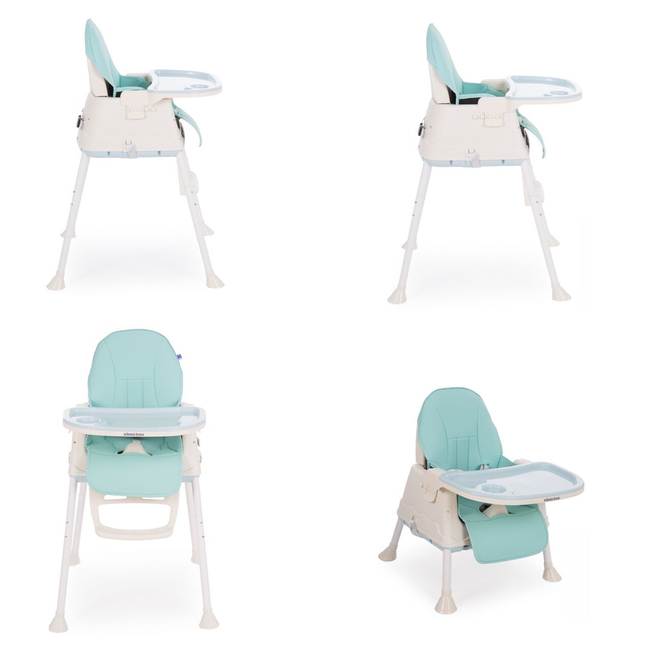 Kikkaboo Hochstuhl Creamy 2in1, Tablet abnehmbar, Höhe verstellbar, 3-Punkt-Gurt blau